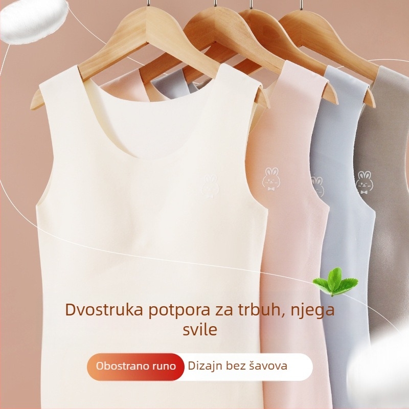 5A Silk Topli prsluk za djevojčice 7-12 godina, donje rublje za školu, jesen-zima