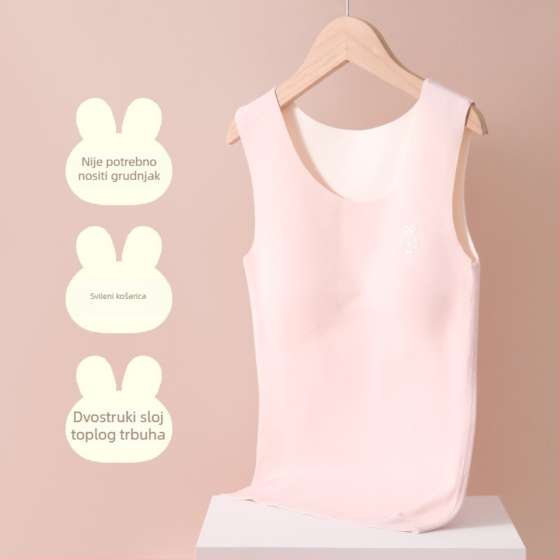 5A Silk Topli prsluk za djevojčice 7-12 godina, donje rublje za školu, jesen-zima