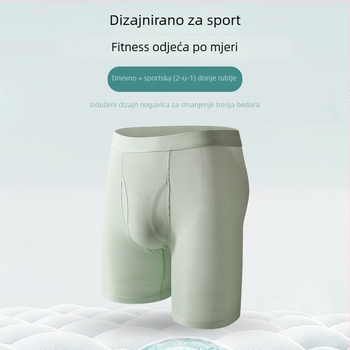 Muške boxerice protiv trenja, prozračni materijal ice silk, produženi kroj