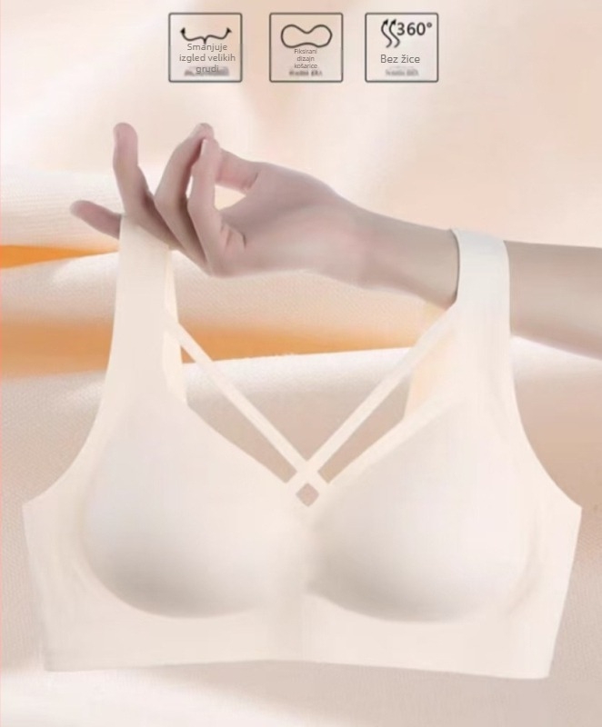 Bešiv grudnjak s push-up podrškom, 3/4 košarica, fiksne dvostruke naramenice, stražnje zatvaranje s tri reda kopči