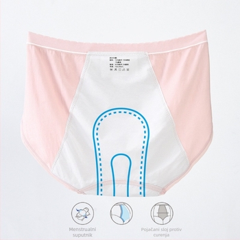 Žensko menstrualno donje rublje za spavanje, otporno na curenje, 3 komada u pakiranju