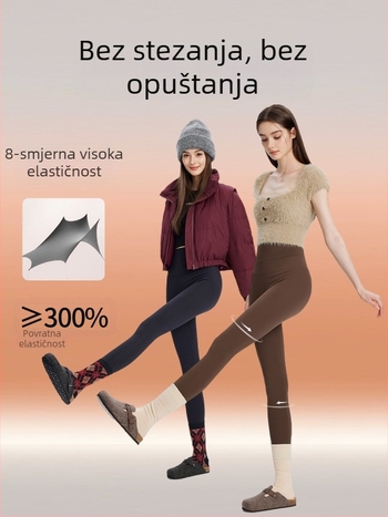 Ženski fitness legging visokog struka, uska linija — mješavina Nylon-Spandex, visoka elastičnost, duljina 9/10, podizanje stražnjice.