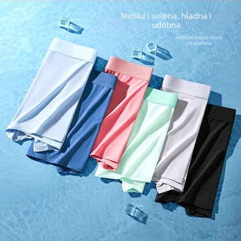 Muške bokserice Ice Silk, ultra tanke, srednje visine struka, prozračne, brzo se suše, poliester 90–95%.