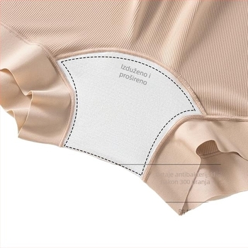 Ženske boxerice od najlona s podstavom od Mulberry svile, srednji pojas, prozračnost, jedne boje