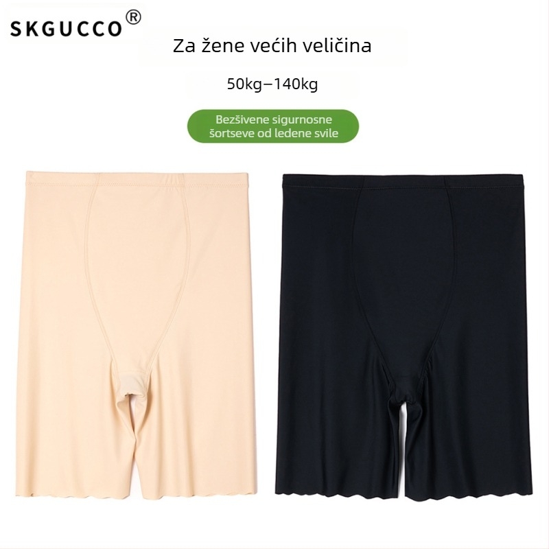 Ženske sigurnosne hlače s visokim strukom od Ice Silk, bez šava, oblikuju bokove, glavni materijal: najlon 85%, podstava: pamuk