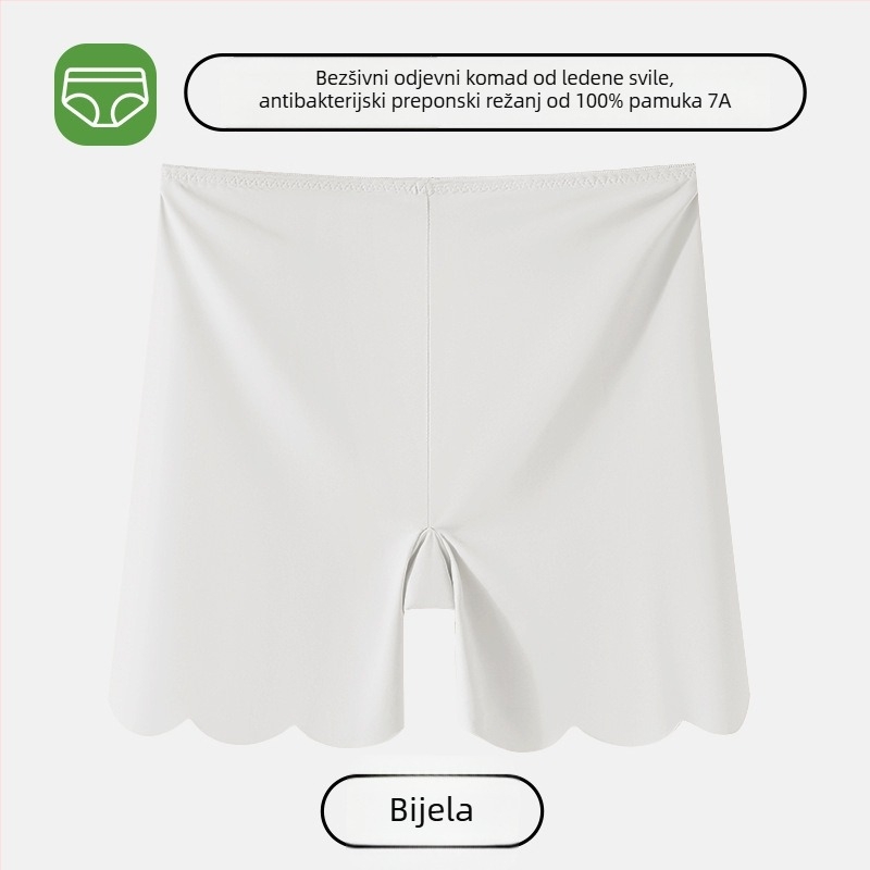 Ženske bezšivne sigurnosne legice, prozračne, antibakterijske, s prozračnim najlonskim materijalom, srednji pojas, podstava u preponama od ice silk, 2 u 1