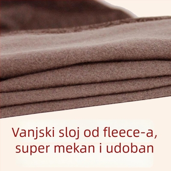 Ženske tajice za plus veličine, fleece-podstava, visok pas, kontrola trbuha, elastične, s čipkastom teksturom