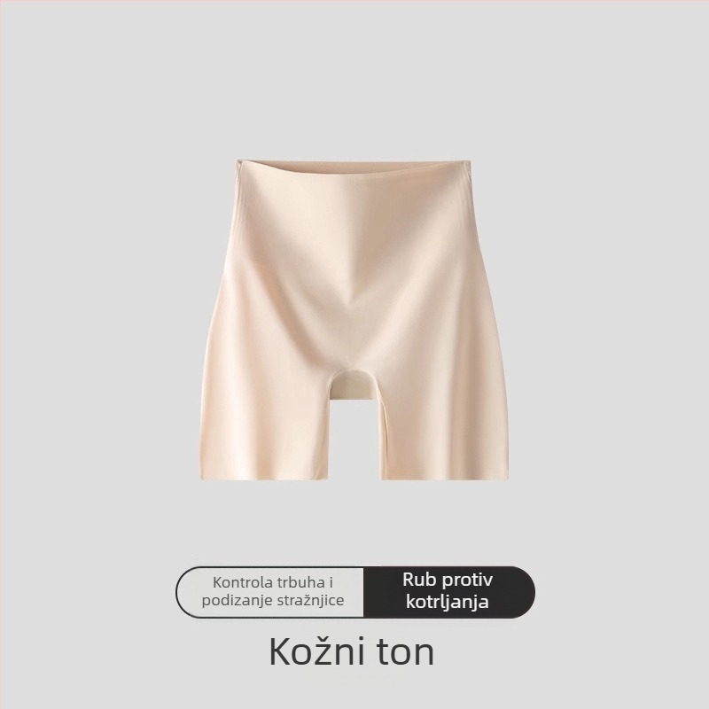 Ženske gaćice visokog struka s zaštitom od izlaganja, pamuk uložak, Ice Silk tkanina, 77% najlona