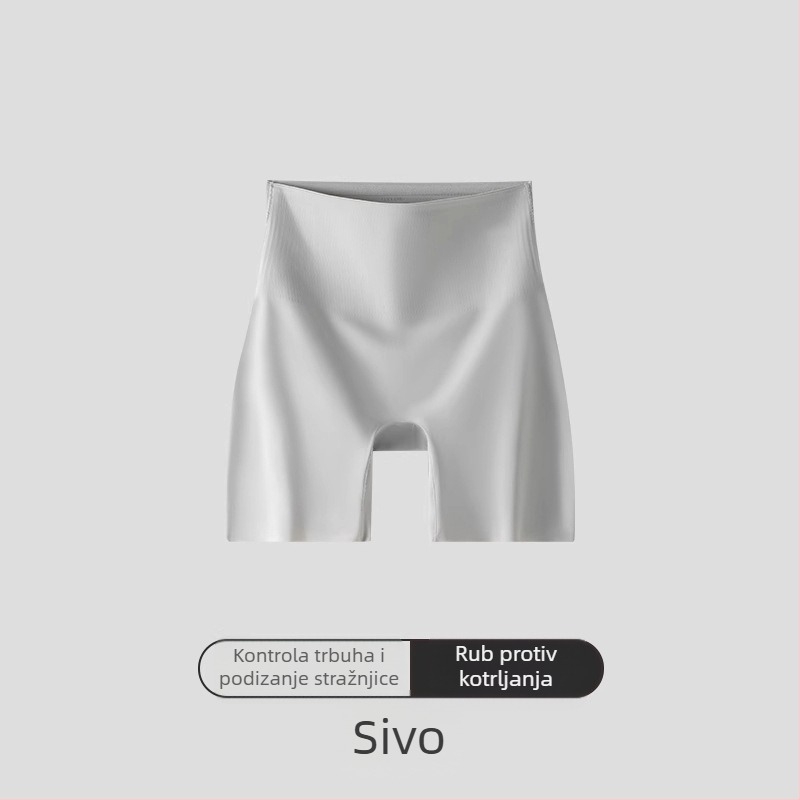 Ženske gaćice visokog struka s zaštitom od izlaganja, pamuk uložak, Ice Silk tkanina, 77% najlona
