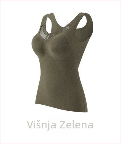 Termička vesta s flis iznutra, grijanje, zaštita leđa, ugrađene umetke za poprsje, dvostruka konstrukcija (akril vlakno 70–80%; debljina 201–250 g/m2)