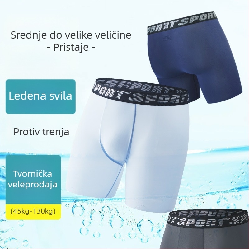 Produžene muške bokserice velikog broja, bez šavova, tanke za ljeto od Ice Silk, prozračne i pogodne za trčanje