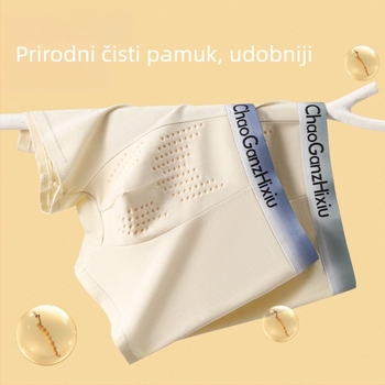Muške pamukaste bokserice, antibakterijske, prozračne, srednji pojas, uzorak u boji, izdanje 2025