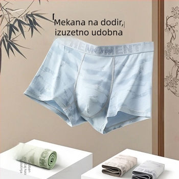 Weikai ship king Muške modal bokserice, srednji pojas, pletene, jednofarbni uzorak