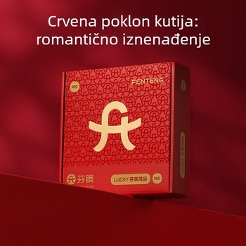 Ženske gaćice od antibakterijskog pamuka, srednji struk, crvene, plus veličina, Snake Year