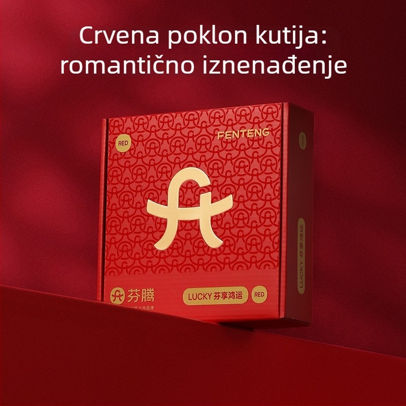 Ženske gaćice od antibakterijskog pamuka, srednji struk, crvene, plus veličina, Snake Year