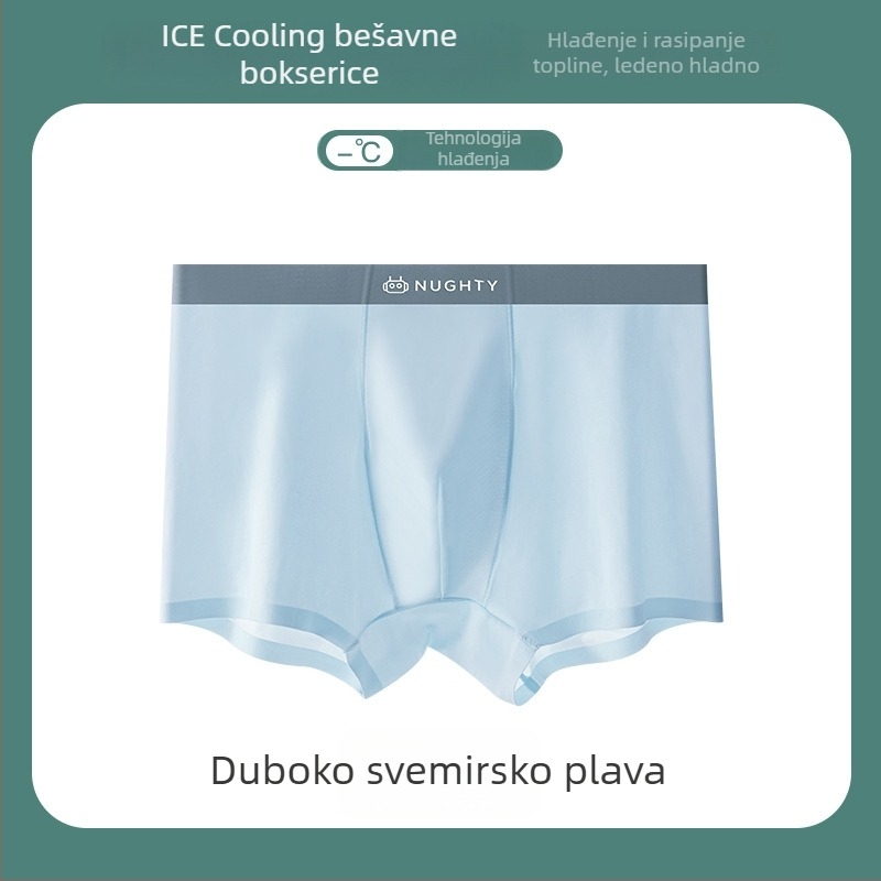 Muške bokserice od najlona s teksturom ledenog svile za tinejdžere