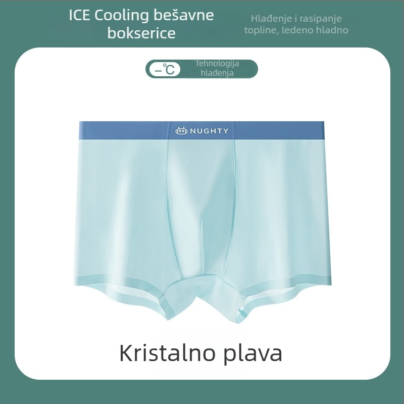 Muške bokserice od najlona s teksturom ledenog svile za tinejdžere