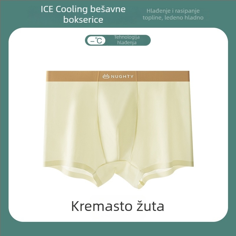 Muške bokserice od najlona s teksturom ledenog svile za tinejdžere