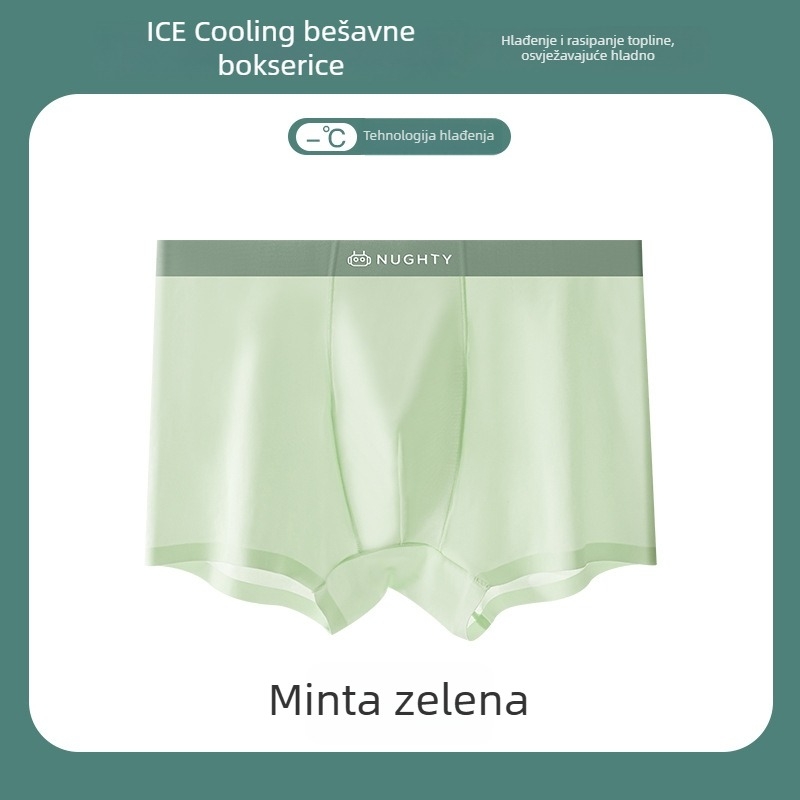 Muške bokserice od najlona s teksturom ledenog svile za tinejdžere