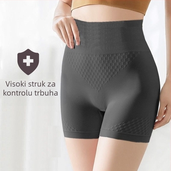 Ženski bezšivne shapewear gaćice s visokim strukom, od najlona (90%), jacquard tkanina, pamukova podstava za intimnu zonu