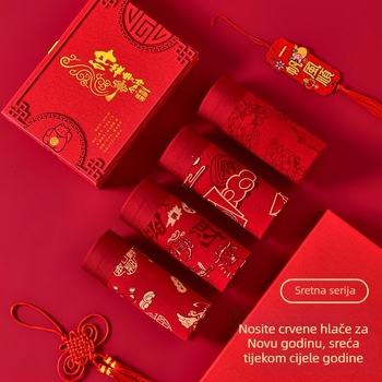 Crvene muške gaćice, antibakterijske, 10A, godina zodijaka, boxer gaćice