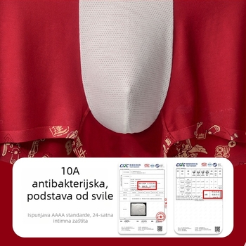 Crvene muške gaćice, antibakterijske, 10A, godina zodijaka, boxer gaćice