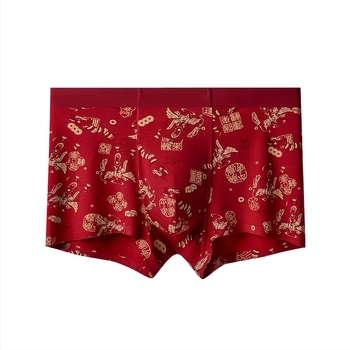 Crvene muške gaćice, antibakterijske, 10A, godina zodijaka, boxer gaćice