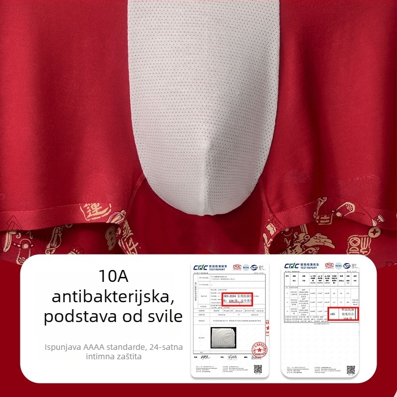 Crvene muške gaćice, antibakterijske, 10A, godina zodijaka, boxer gaćice