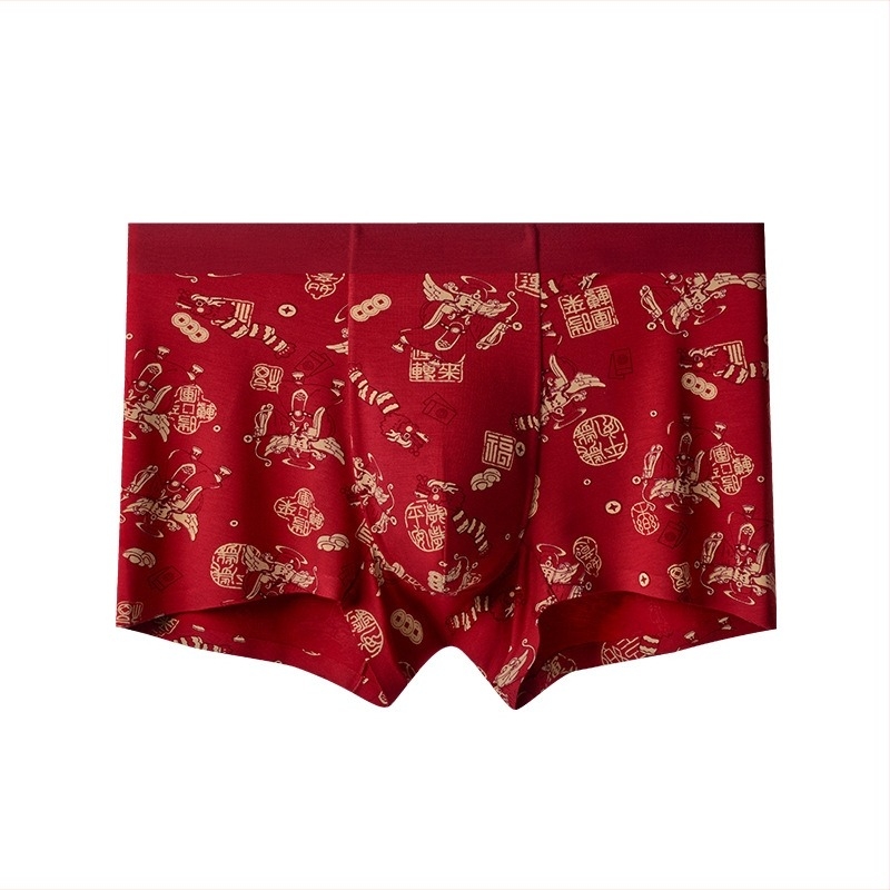 Crvene muške gaćice, antibakterijske, 10A, godina zodijaka, boxer gaćice