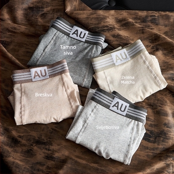 Plus veličine muške pamuk bokserice, antibakterijske, prozračne, srednji pojas, jacquard tkanina, 95–100% pamuka, za sve sezone