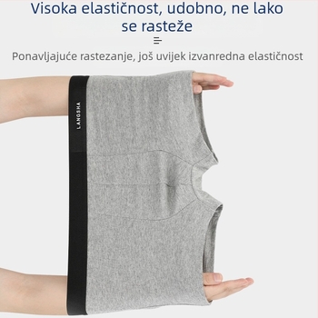 Langsha muške bokserice od čistog pamuka, prozračne, srednje visine struka, ljetni model