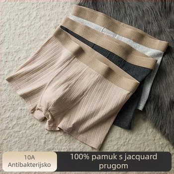 Muške prozračne pamučne bokserice sa srednjim strukom, 95–100% pamuka, viscose podstava u preponama