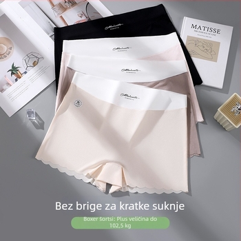 Ženske boxerice od ice silk materijala s pamukom u području prepona, pletene, vanjski najlon, 31-40D, srednja visina struka