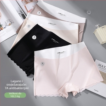 Ženske boxerice od ice silk materijala s pamukom u području prepona, pletene, vanjski najlon, 31-40D, srednja visina struka