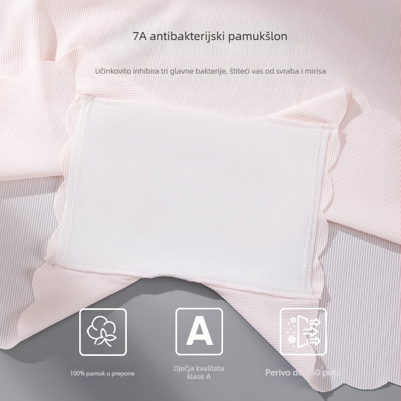 Ženske boxerice od ice silk materijala s pamukom u području prepona, pletene, vanjski najlon, 31-40D, srednja visina struka