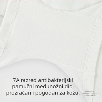 Ženske bokserice od pamuka, visokim strukom i kontrolom trbuha, pamukova podstava, zaštita od prozirivanja