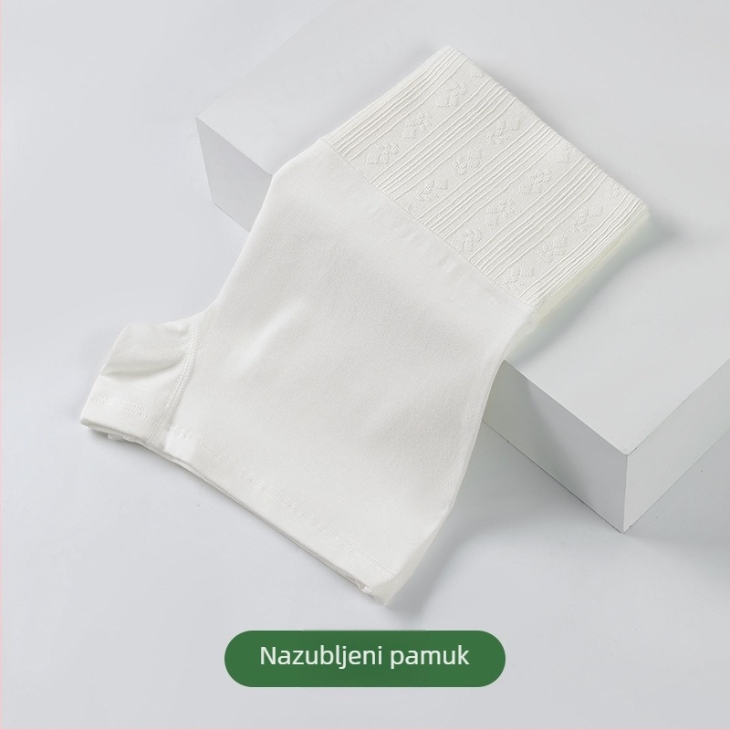 Ženske bokserice od pamuka, visokim strukom i kontrolom trbuha, pamukova podstava, zaštita od prozirivanja