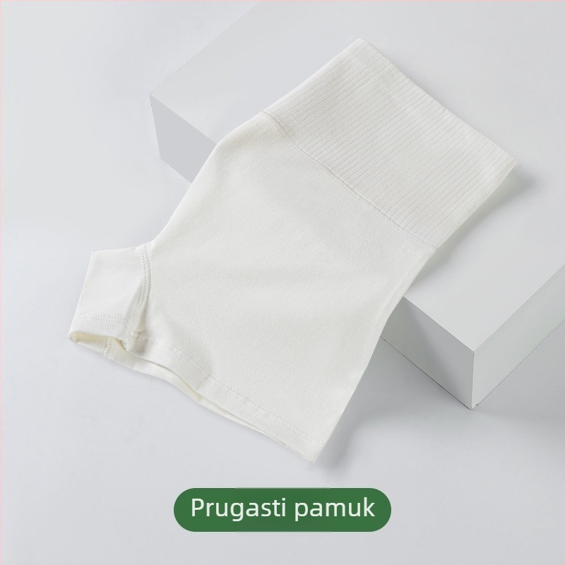 Ženske bokserice od pamuka, visokim strukom i kontrolom trbuha, pamukova podstava, zaštita od prozirivanja
