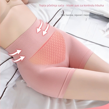 Ženski shapewear šorc sa srednje visokim pojasom za podizanje bokova, bez šavova, najlon pleteni