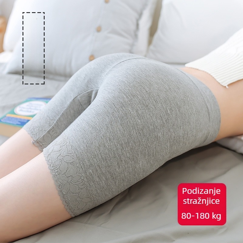 Plus size ženske tajice s visokim strukom od modalnog pamuka, podstava od pamuka, zaštita od prozirnosti, ljetna udobnost