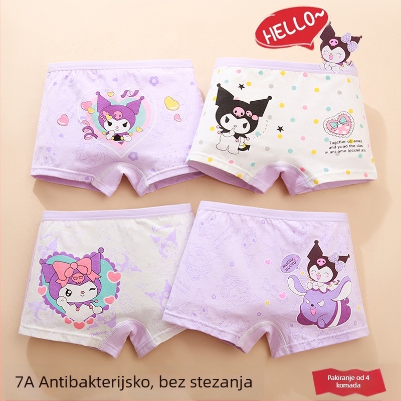 Dječje pamučne gaćice za djevojčice – 91–95% pamuk, sigurnosna razina A, za uzrast 3–8 godina, Proljeće 2025