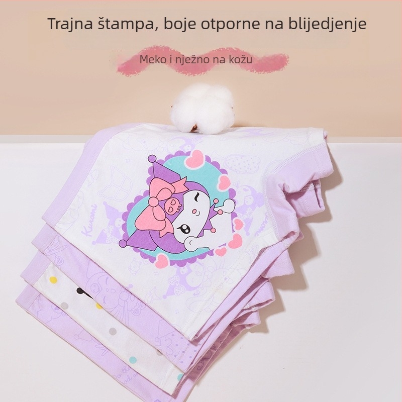 Dječje pamučne gaćice za djevojčice – 91–95% pamuk, sigurnosna razina A, za uzrast 3–8 godina, Proljeće 2025