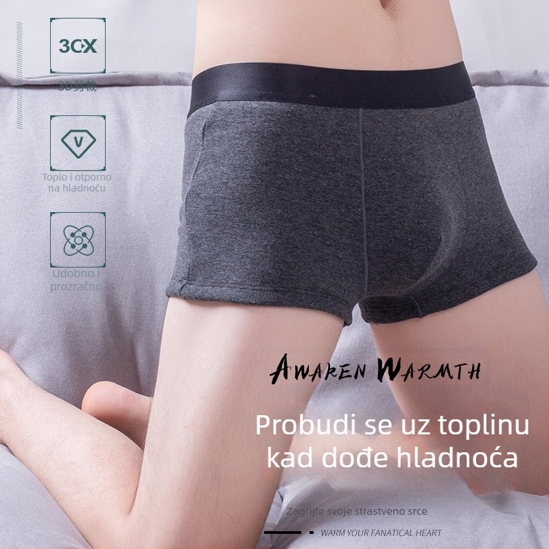 Muške pamučne termo bokserice za zimu – debele i tople, srednjeg kroja