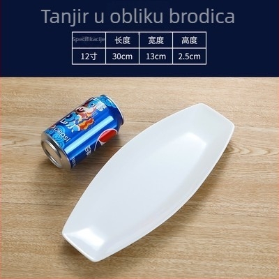 Riblji tanjur, ovalni, debeli, Materijal: svila cvijeta, Quanfu marka, Japanski stil