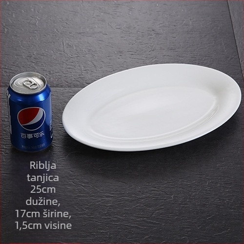 Riblji tanjur, ovalni, debeli, Materijal: svila cvijeta, Quanfu marka, Japanski stil