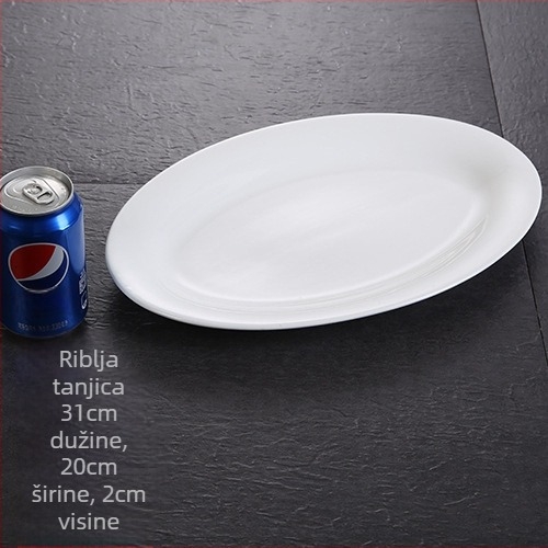 Riblji tanjur, ovalni, debeli, Materijal: svila cvijeta, Quanfu marka, Japanski stil