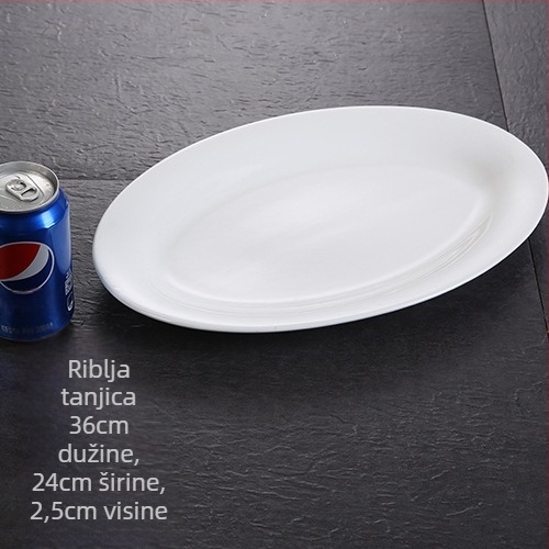 Riblji tanjur, ovalni, debeli, Materijal: svila cvijeta, Quanfu marka, Japanski stil