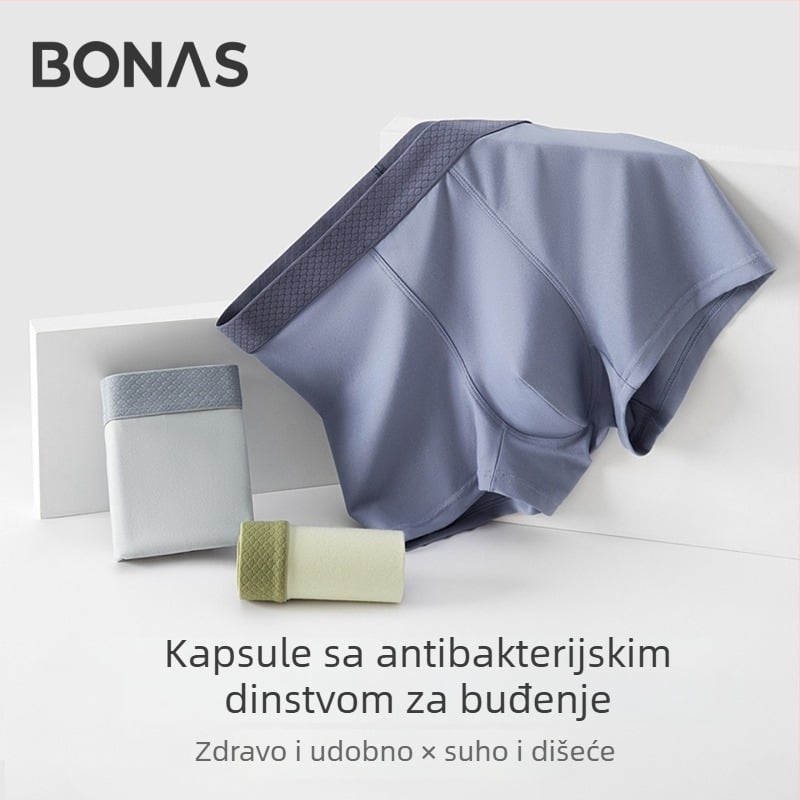 Bonas muške bokserice od modal, antibakterijske, pamučna podstava, srednji pojas