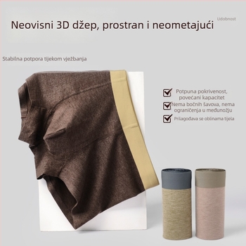 Toplo muške bokserice s plišastom površinom, 10A, pamuk pojas, srednji pojas, prozračan, slobodan kroj za jesen-zimu