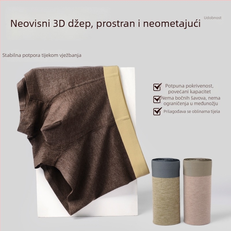 Toplo muške bokserice s plišastom površinom, 10A, pamuk pojas, srednji pojas, prozračan, slobodan kroj za jesen-zimu